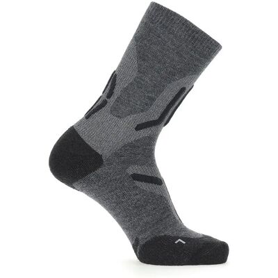 Uyn Calzini Trekking 2in Merino Mid Mid Grey / Black EU 39-41 Uyn Calzini Trekking 2in Merino Mid Mid Grey / Black EU 39-41