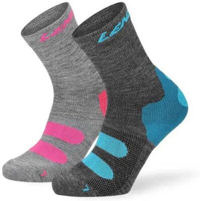 Lenz Calzini Lunghi Outdoor 1.0 Half 2 Paia Grey / Blue / Black / Grey EU 39-41 Lenz Calzini Lunghi Outdoor 1.0 Half 2 Paia Grey / Blue / Black / Grey EU 39-41