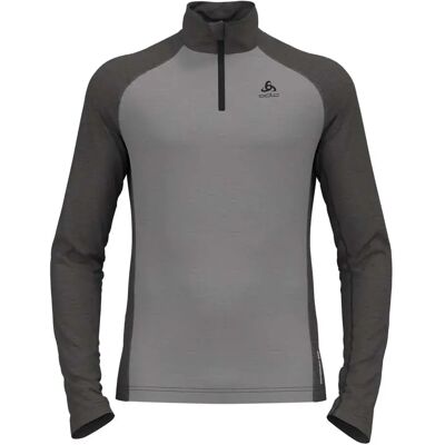 Odlo Maglietta Intima Tenica A Maniche Lunghe Natural Grey Melange / Dark Grey Melange S Odlo Maglietta Intima Tenica A Maniche Lunghe Natural Grey Melange / Dark Grey Melange S