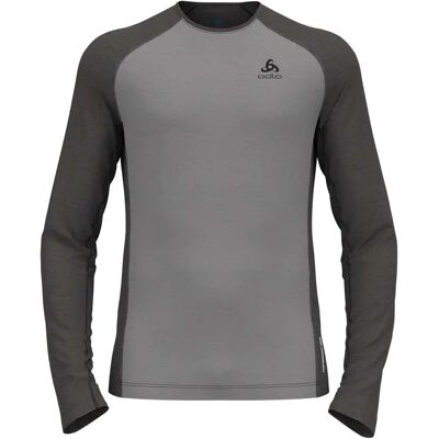 Odlo Maglietta Intima Tenica A Maniche Lunghe Natural Performance Grey Melange / Dark Grey Melange L Odlo Maglietta Intima Tenica A Maniche Lunghe Natural Performance Grey Melange / Dark Grey Melange L