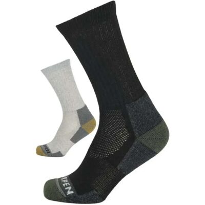 Lorpen Calzini Lunghi Mh2pc Wool Hike 2 Paia Black / Light Granite EU 35-38 Lorpen Calzini Lunghi Mh2pc Wool Hike 2 Paia Black / Light Granite EU 35-38