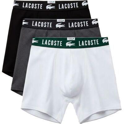 Lacoste Boxers Core Performance White / Grey / Black XS Lacoste Boxers Core Performance White / Grey / Black XS