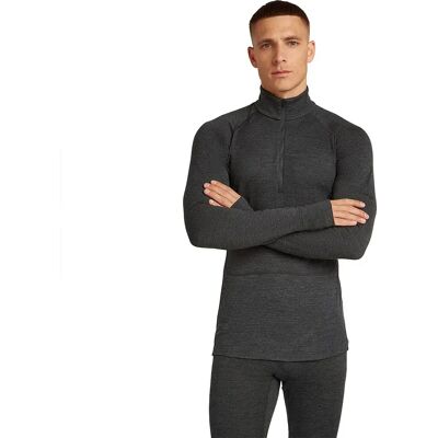 Icebreaker Maglietta Intima Tenica A Maniche Lunghe 260 Zoneknit Jet Hthr-011 2XL Icebreaker Maglietta Intima Tenica A Maniche Lunghe 260 Zoneknit Jet Hthr-011 2XL