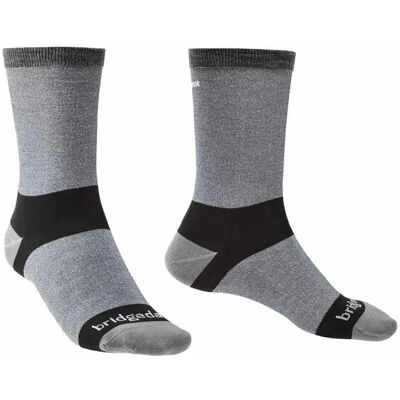 Bridgedale Calzini Lunghi Liner Coolmax Grey EU 36-39 Bridgedale Calzini Lunghi Liner Coolmax Grey EU 36-39