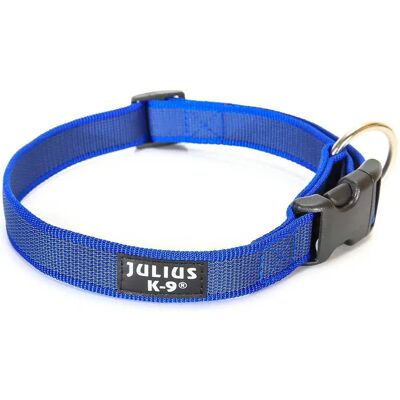 Collare Julius K9 Grigio & Blu 20mm Regolabile 27-42cm Collare Julius K9 Grigio & Blu 20mm Regolabile 27-42cm
