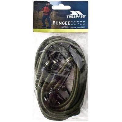 Trespass Cima Bungee Cord 4 Pack 6 Mm Olive 76 cm Trespass Cima Bungee Cord 4 Pack 6 Mm Olive 76 cm
