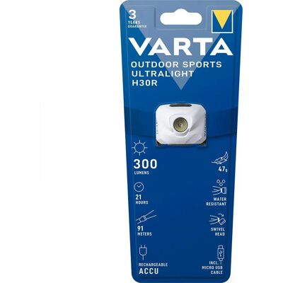 Varta Torcia frontale H30R - Leggera Ricaricabile Varta Torcia frontale H30R - Leggera Ricaricabile