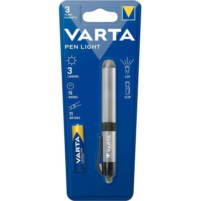 Varta Penna Luce - Torcia LED Argento 15H Varta Penna Luce - Torcia LED Argento 15H