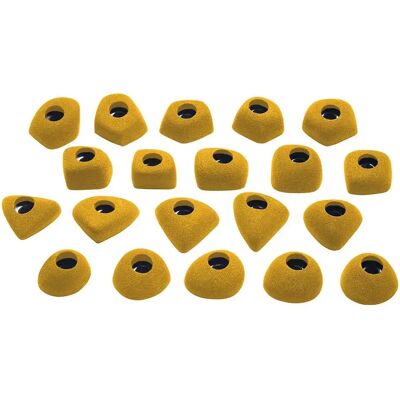 Set di prese da arrampicata Ocun Douradoocun - 1 bullone - Giallo Set di prese da arrampicata Ocun Douradoocun - 1 bullone - Giallo