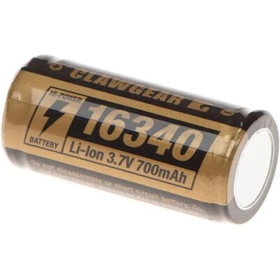 Clawgear Batteria Per Torcia 16340 3.7v 700mah Black One Size Clawgear Batteria Per Torcia 16340 3.7v 700mah Black One Size