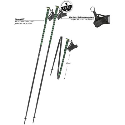 Komperdell Bastoncini Fxp Composite Trail Green 130 cm Komperdell Bastoncini Fxp Composite Trail Green 130 cm
