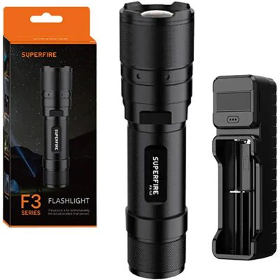 Superfire Torcia F3-l2 570lm Black 570 Lumen Superfire Torcia F3-l2 570lm Black 570 Lumen