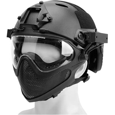 Delta Tactics Casco Fast With Mask Black One Size Delta Tactics Casco Fast With Mask Black One Size