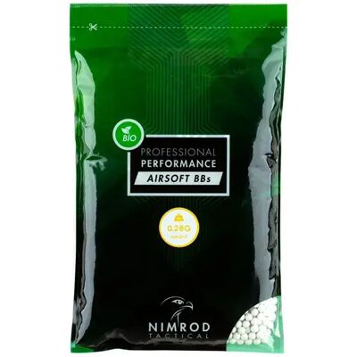 Nimrod Pallini Da Airsoft 0.28g Bio Bb Professional Performance 3570rds White One Size Nimrod Pallini Da Airsoft 0.28g Bio Bb Professional Performance 3570rds White One Size