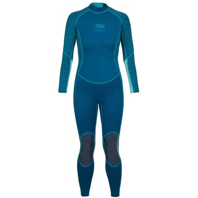 Trespass Muta In Neoprene A Maniche Lunghe Con Zip Sulla Schiena Per Donna Lox 3 Mm Cosmic Blue Marl XS Trespass Muta In Neoprene A Maniche Lunghe Con Zip Sulla Schiena Per Donna Lox 3 Mm Cosmic Blue Marl XS