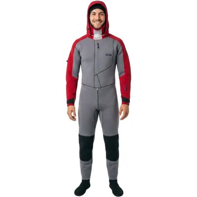Ion Muta In Neoprene A Maniche Lunghe Con Cappuccio E Cerniera Sul Petto Fuse Drysuit 4/3 Mm Grey / Red 2XL Ion Muta In Neoprene A Maniche Lunghe Con Cappuccio E Cerniera Sul Petto Fuse Drysuit 4/3 Mm Grey / Red 2XL