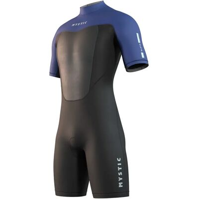 Mystic Muta Shorty A Maniche Corte Con Cerniera Posteriore Brand Flatlock 3/2mm Black / Blue M Mystic Muta Shorty A Maniche Corte Con Cerniera Posteriore Brand Flatlock 3/2mm Black / Blue M