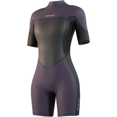 Mystic Muta Shorty Da Donna A Maniche Corte Con Cerniera Posteriore Brand Flatlock 3/2mm Deep Purple XS Mystic Muta Shorty Da Donna A Maniche Corte Con Cerniera Posteriore Brand Flatlock 3/2mm Deep Purple XS