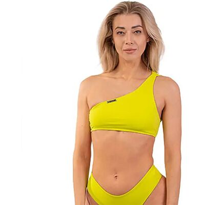 Nebbia Top Bikini One Shoulder Bandeau 8 Green S Nebbia Top Bikini One Shoulder Bandeau 8 Green S