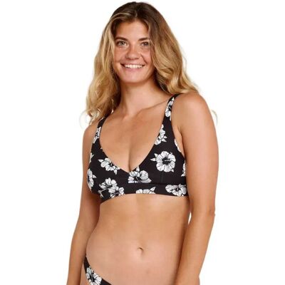 Rip Curl Top Bikini Party Wave Halter Black / White S Rip Curl Top Bikini Party Wave Halter Black / White S