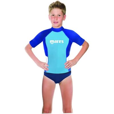 Mares Rash Guard A Maniche Corte Logo Blue XS Mares Rash Guard A Maniche Corte Logo Blue XS