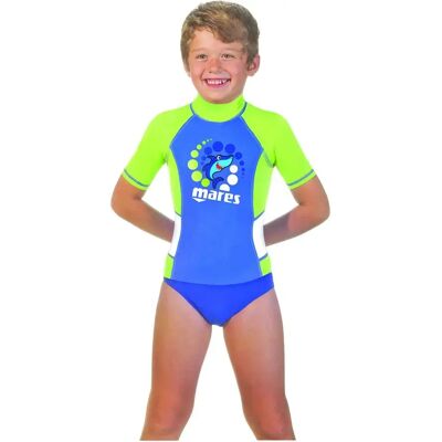 Mares Rash Guard A Maniche Corte Logo Green / Blue / White L Mares Rash Guard A Maniche Corte Logo Green / Blue / White L