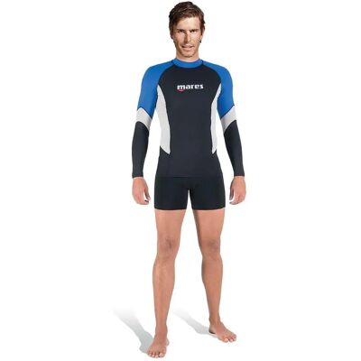 Mares Rash Guard A Maniche Lunghe Rash Guard Upf Block +80 Black / Blue / White XS Mares Rash Guard A Maniche Lunghe Rash Guard Upf Block +80 Black / Blue / White XS