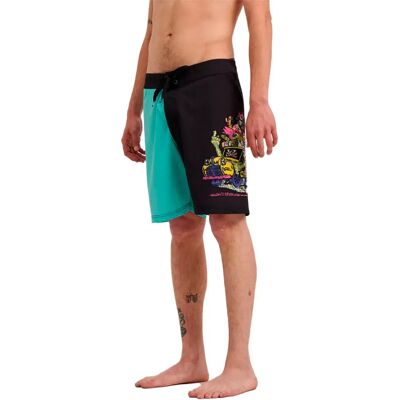 Santa Cruz Pantaloncino Da Bagno Johnson Beast Wagon Black / Pool Blue 32 Santa Cruz Pantaloncino Da Bagno Johnson Beast Wagon Black / Pool Blue 32