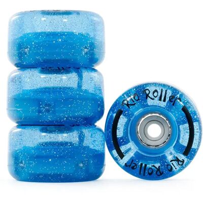 Rio Ruota Light Up 4 Units Blue Glitter S Rio Ruota Light Up 4 Units Blue Glitter S