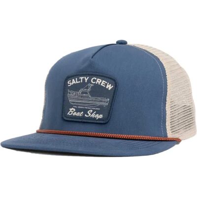 Salty Crew Cappellino Con Visiera Boat Shop Trucker Pilot Blue One Size Salty Crew Cappellino Con Visiera Boat Shop Trucker Pilot Blue One Size
