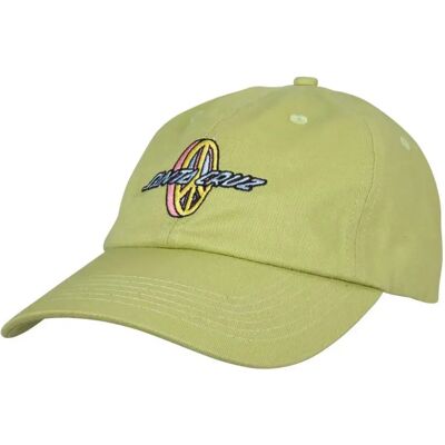 Santa Cruz Cappellino Con Visiera Peace Strip Celery One Size Santa Cruz Cappellino Con Visiera Peace Strip Celery One Size