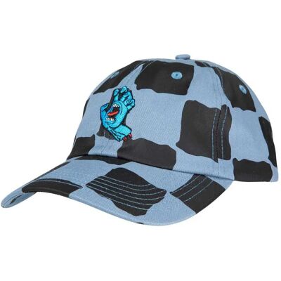 Santa Cruz Cappellino Con Visiera Screaming Mini Hand Dusty Blue Check One Size Santa Cruz Cappellino Con Visiera Screaming Mini Hand Dusty Blue Check One Size