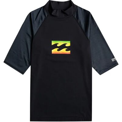Billabong Rash Guard A Maniche Corte Team Wave Rasta S Billabong Rash Guard A Maniche Corte Team Wave Rasta S
