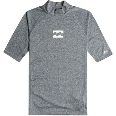 Billabong Rash Guard A Maniche Corte Waves All Day Dark Grey Heather M Billabong Rash Guard A Maniche Corte Waves All Day Dark Grey Heather M