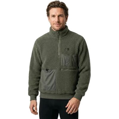 Salty Crew Pile Con Mezza Cerniera Frost Sherpa Dusty Olive 2XL Salty Crew Pile Con Mezza Cerniera Frost Sherpa Dusty Olive 2XL