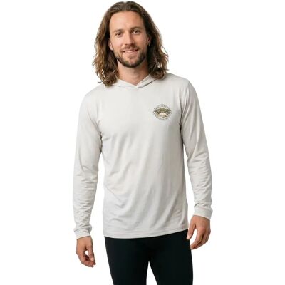 Salty Crew Rash Guard A Maniche Lunghe Jimmy Hooded Sunshirt Athletic Heather 2XL Salty Crew Rash Guard A Maniche Lunghe Jimmy Hooded Sunshirt Athletic Heather 2XL