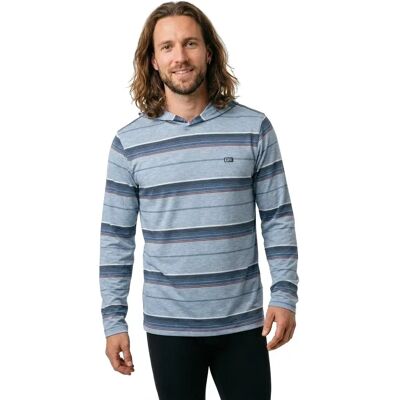 Salty Crew Rash Guard A Maniche Lunghe Seaway Uv Hoodie Mineral Blue 2XL Salty Crew Rash Guard A Maniche Lunghe Seaway Uv Hoodie Mineral Blue 2XL
