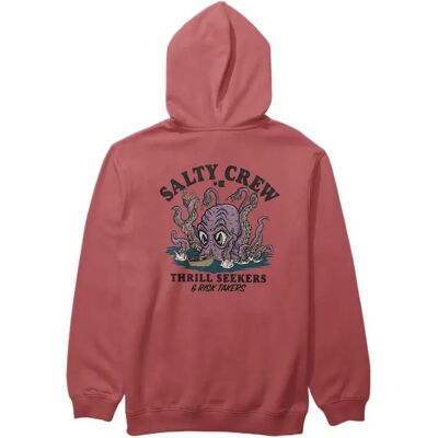 Salty Crew Felpa Con Cappuccio Kraken Monst Washed Red L Salty Crew Felpa Con Cappuccio Kraken Monst Washed Red L