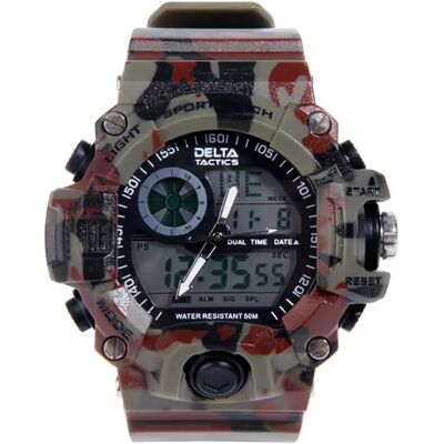 Delta Tactics Orologio Tattico Analogico/digitale Camo One Size Delta Tactics Orologio Tattico Analogico/digitale Camo One Size
