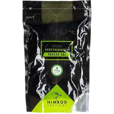 Nimrod Pallini Da Airsoft 0.25g Tracer Bb Professional Performance 000rds Green One Size Nimrod Pallini Da Airsoft 0.25g Tracer Bb Professional Performance 000rds Green One Size