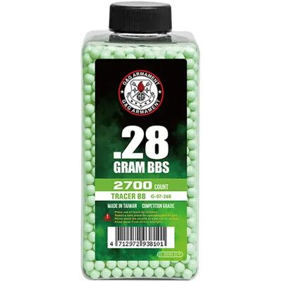 G&g Pallini Da Airsoft 0.28 Gr 2700bb Tracer Green One Size G&g Pallini Da Airsoft 0.28 Gr 2700bb Tracer Green One Size