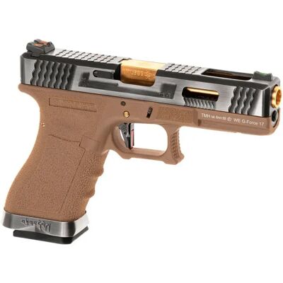We Pistola Airsoft G-force 17 Sv Gold Gbb Desert One Size We Pistola Airsoft G-force 17 Sv Gold Gbb Desert One Size
