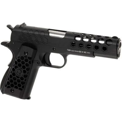 We Pistola Airsoft M1911 Hex Cut Full Metal Gbb Black One Size We Pistola Airsoft M1911 Hex Cut Full Metal Gbb Black One Size