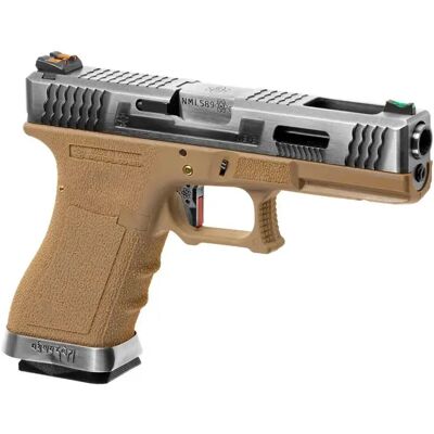 We Pistola Airsoft G-force 18c Sv Silver Barrel Metal Version Gbb Desert One Size We Pistola Airsoft G-force 18c Sv Silver Barrel Metal Version Gbb Desert One Size