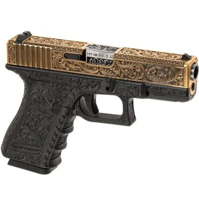 We Pistola Airsoft 19 Etched Metal Version Gbb Ivory One Size We Pistola Airsoft 19 Etched Metal Version Gbb Ivory One Size