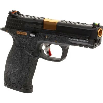 We Pistola Airsoft t-05 Bk Gold Barrel Metal Version Gbb Black One Size We Pistola Airsoft t-05 Bk Gold Barrel Metal Version Gbb Black One Size