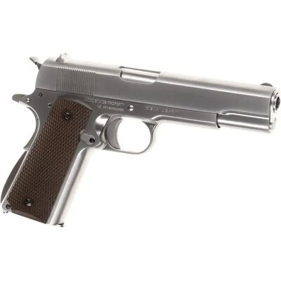 We Pistola Airsoft Colt M1911 Full Metal Gbb Silver One Size We Pistola Airsoft Colt M1911 Full Metal Gbb Silver One Size