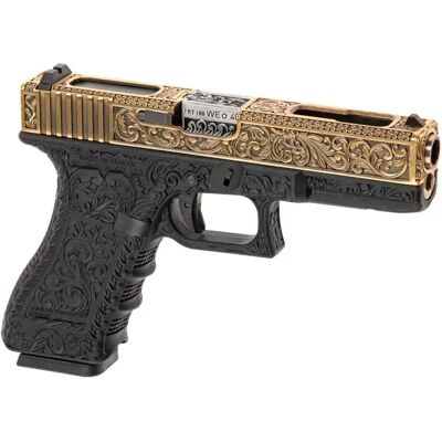 We Pistola Airsoft 18c Etched Metal Version Gbb Gold One Size We Pistola Airsoft 18c Etched Metal Version Gbb Gold One Size