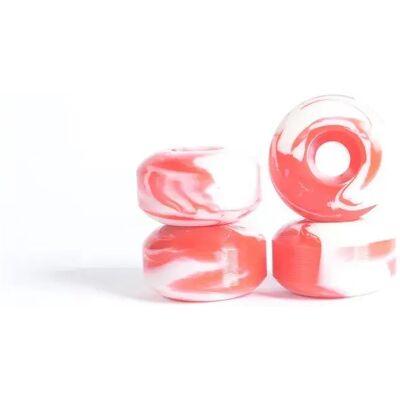Yocaher Ruote Da Skateboard Qball Swirl White / Red 52 x 30 mm Yocaher Ruote Da Skateboard Qball Swirl White / Red 52 x 30 mm