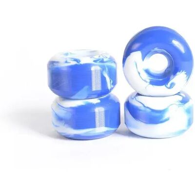 Yocaher Ruote Da Skateboard Qball Swirl White / Blue 52 x 30 mm Yocaher Ruote Da Skateboard Qball Swirl White / Blue 52 x 30 mm